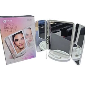 Espejo Maquillaje 3 Modos De Luz Aumento 1x/2x/3x Recargable