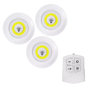 Set 3 Luz + Control Remoto Emergencia Lampara