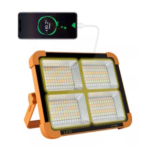 Reflector Solar Recargable con linterna, Power Bank con facil acceso a las baterias 18650 AF-386