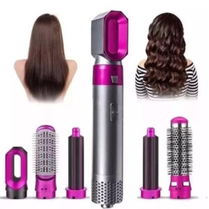 Cepillo Secador Set Moldeador 5 en 1 Eléctrico Con Accesorios