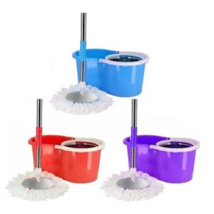 Mopa giratoria con centrifugador de metal y desagote