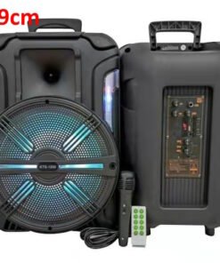 Parlante 12" 1200 con luz microfono usb sd fm bluetooth