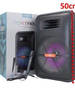 Parlante 12" 1876 con luz microfono usb sd fm bluetooth