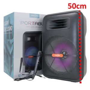 Parlante 12" 1876 con luz microfono usb sd fm bluetooth