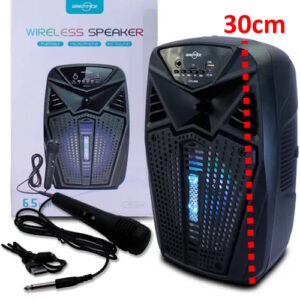 Parlante 6.5" 2046 con luz microfono usb sd fm bluetooth