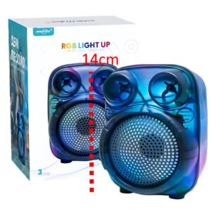 Parlante 3" 2166  con luz INTERIOR translucido usb sd fm bluetooth
