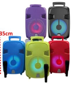 Parlante 8" 2076 con luz microfono usb sd fm bluetooth