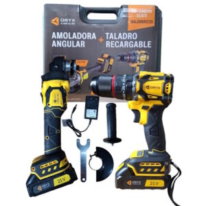 Kit Inalambrico De Amoladora Y Taladro Oryx