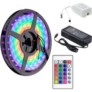 Tira Led 5mts 5050 Rgb, Kit Completo, control fuente y controlador