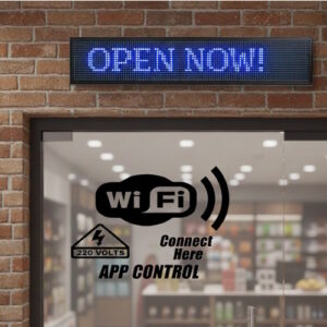 Alternative view of Cartel programable 1mts x 20cm unicolor