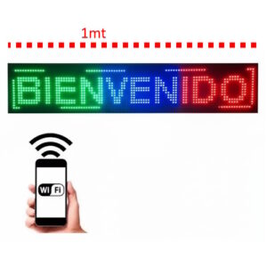 Cartel programable 1mts x 20cm 3 colores