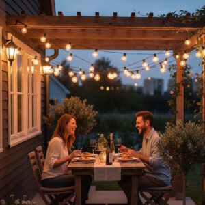 Alternative view of Guirnalda 10mts con 10 focos led exterior