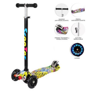 Monopatin 3 ruedas De Distintos Diseños Con luz