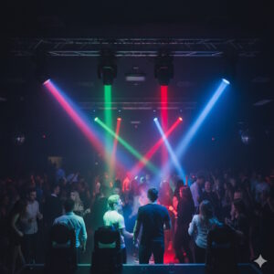 Alternative view of Robot 7 led cabezal movil DMX