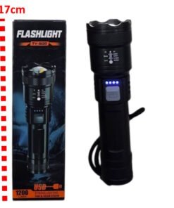 Linterna tactica con zoom; recargable usb con indicador de bateria ty-908