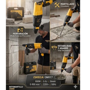 Alternative view of Rotomartillo 800w 26mm Omega