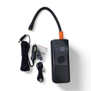 Compresor inflador de auto moto pelota bicicleta recargable usb o 12v con linterna