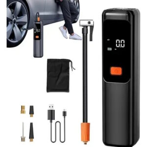 Compresor inflador de auto moto pelota bicicleta recargable usb c