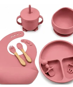 Set Vaso Plato Tenedores Babero