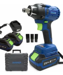 Pistola de impacto Bramer 21V 350 Nm con 2 baterías